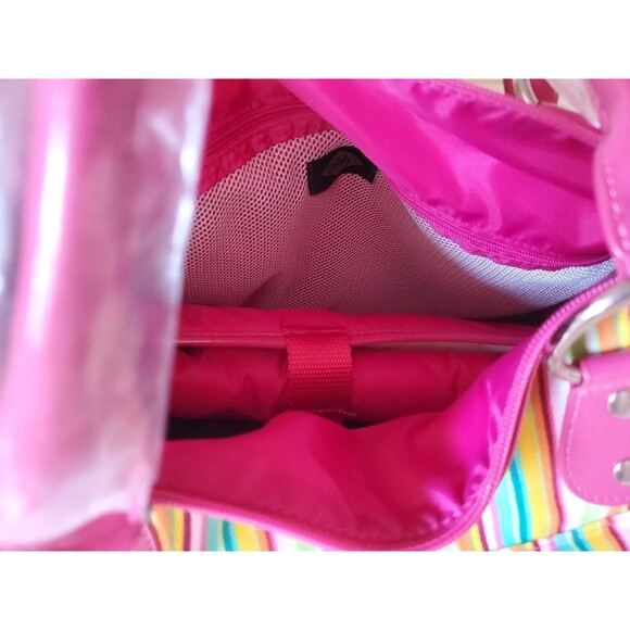 Oilily Diaper Baby Bag Multi Color Striped  with Changing Pad New - Picture 4 of 6